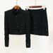 Women's Clothing celebrity fashion new heavy beaded diamond short top skirt suit two piece suit_desvips.com
