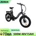 AVAKA BZ20 PLUS 20" Step-Thru Folding Electric City Bike 500W Motor 48V 15Ah Battery_desvips.com