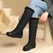 2025 Winter Waterproof Down Cotton Snow Boots Women's Mid-tube Boots Round Toe Thick Sole Thick Fur Comfortable And Warm Cotton Shoes_desvips.com
