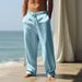 Autumn Men's Hip-hop Breathable Cotton Linen Loose Casual Sports Pants_desvips.com