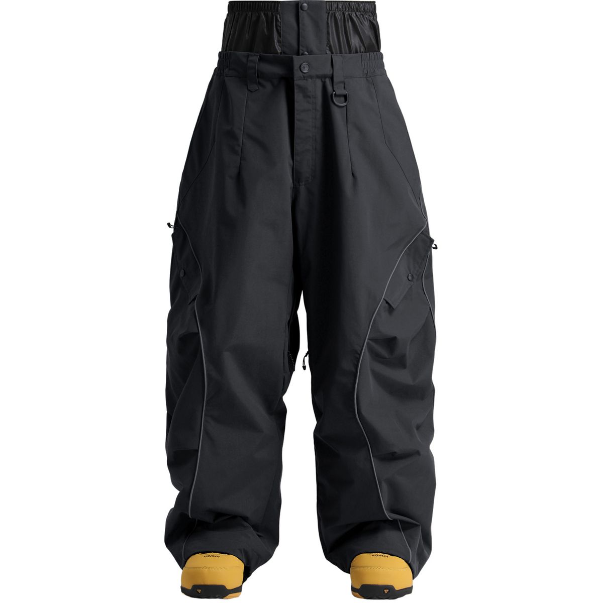 001 Men's Snowboard Windproof Waterproof Loose Fit Reflective Strips Workwear Outdoor New Winter American Style Snow Pants_desvips.com