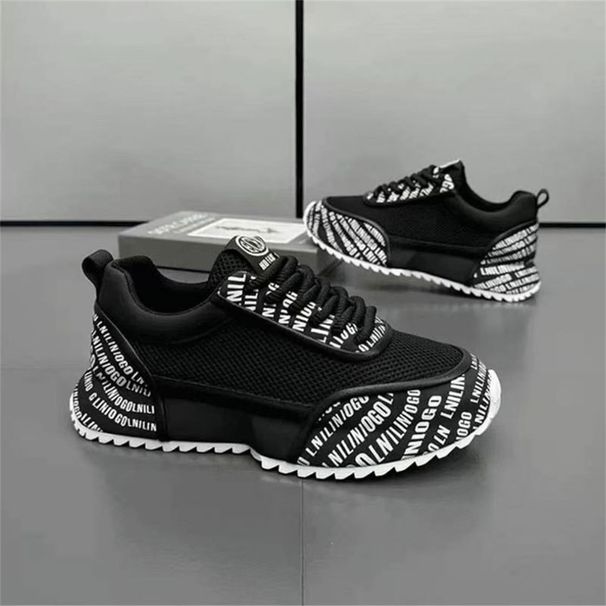 2026 Fashion Sneakers Jogging Shoes Youth/Men PU+Mesh Splicing Low Top Lace-Up Breathable Heighten Non-Slip Wear-Resistant Running Shoes_desvips.com