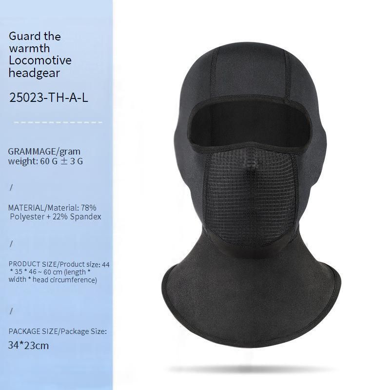 Thermal Fleece Balaclava For Winter Cycling - Windproof & Breathable Motorcycle Helmet Liner - Unisex Riding Face Mask (Black, One Size)_desvips.com