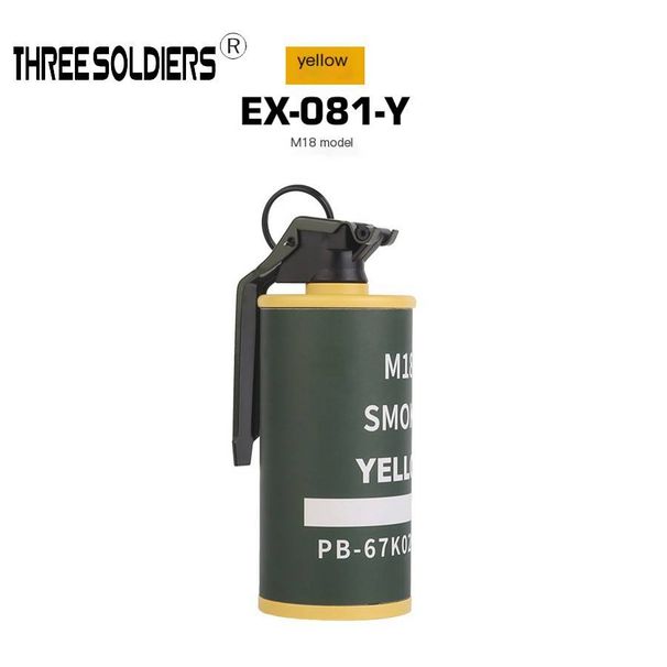 Tactical Smoke Grenade Replica – 1:1 Scale Pull-Ring Training Model For Military Cosplay & Film Props (Red/White/Yellow, DIY-Compatible)_desvips.com