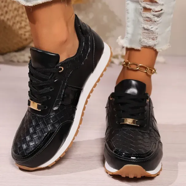 Designer Trend Sneakers Women Casual Lace Up Flat Running Walking Woman Footwear Breathable Women's Sports Shoes_desvips.com