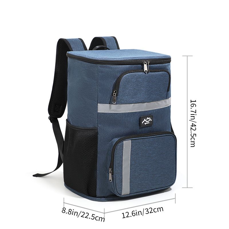 Stylish Insulated Backpack Thermal Lunch Bag For Students Outdoor Picnic Leakproof Cooler Backpack With Multiple Pockets_desvips.com