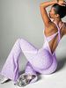 European And American New Leopard Print Cross Beautiful Back Seamless One-piece Yoga Clothes For Women's Fitness Sports And Leisure Wear_desvips.com