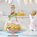 Spring Easter Decorations Mini Desktop Rabbit Wooden Ornaments Painted Festive Atmosphere Scene Decoration_desvips.com
