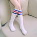 Girls Over The Knee Cotton Socks 61 Three Stripe Soccer Performance Dance Socks Student_desvips.com