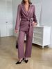 Women's Autumn And Winter Satin Solid Color Bathrobe Set_desvips.com