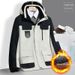 Men's & Women's Waterproof Windproof Fleece-Lined Winter Jacket For Outdoor Activities Hiking Camping Cycling Cold Weather Work Coat With Hood_desvips.com