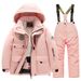 Children's Suit Set For Girls, Outdoor Thickened Waterproof Windproof Warm Boys' Ski Jacket And Pants Gear Trendy_desvips.com