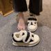 Thick Soled Velcro Fuzzy Bread Fashionable And Versatile Women's Winter With Plush Insulation 2024 New Home Cotton Shoes_desvips.com