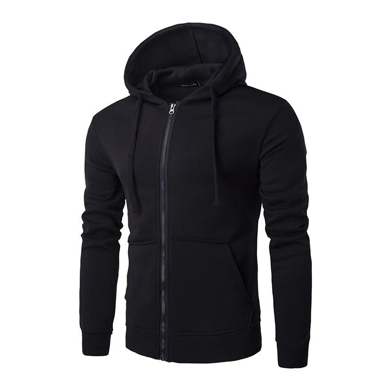 Men's Clothing warm sweatshirt hooded zipper sweatshirt men's slim sports casual sweatshirt_desvips.com