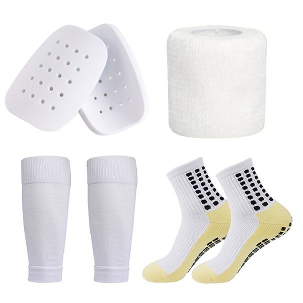 Sports & Outdoor Adult Thickened Short Tube Football Socks Shin Guard Strap Set Men And Women Football Sports Glue Football Non Slip Socks_desvips.com