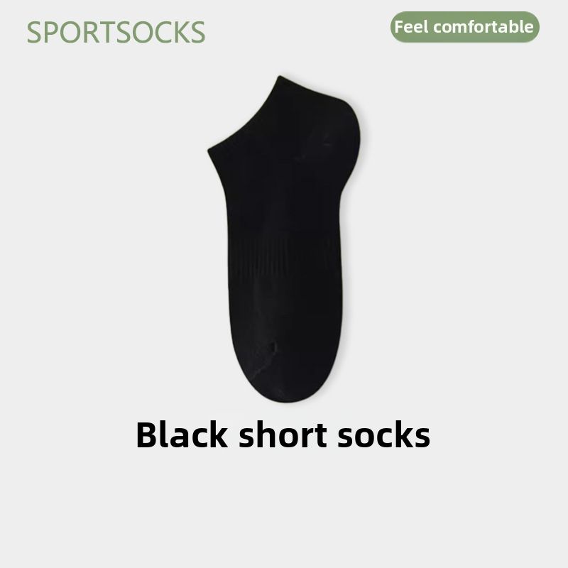 Men's Thin Summer Style Socks 10A Antibacterial Odor Resistant Sports Cotton 100% Cotton_desvips.com
