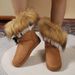 New Round Toe Flat Wool And Fleece Warm Cotton Boots_desvips.com