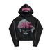Hoodie Printed Hooded Cardigan With Arm Zipper Casual Loose New Hot Sale_desvips.com