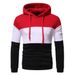 Men's Clothing autumn and winter men's clothing 3 color splicing pullover hooded casual men's sweater jacket_desvips.com