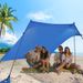 Portable Beach Sun Shade Canopy UPF 50+ Outdoor Shelter For Camping Fishing Lightweight Lycra Fabric Easy Setup Windproof Includes Carry Bag Stakes_desvips.com