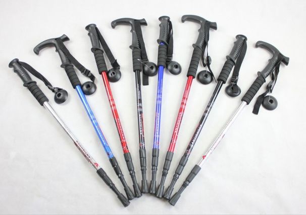 Trekking Poles Outdoor Camping And Climbing Equipment Folding Telescopic Aluminum Alloy Ultra Light Walking Poles_desvips.com