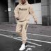 2025 New Sweatshirt And Sweatpants Letter Print Casual Jacket Autumn Winter Fleece Street Fashion Middle-Aged Men's Set_desvips.com
