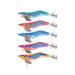 Weihe 5PC Luminous Wood Shrimp Combo Hard Fishing Lure Set 3 Sizes Squid Hook Fishing Lure Kit_desvips.com