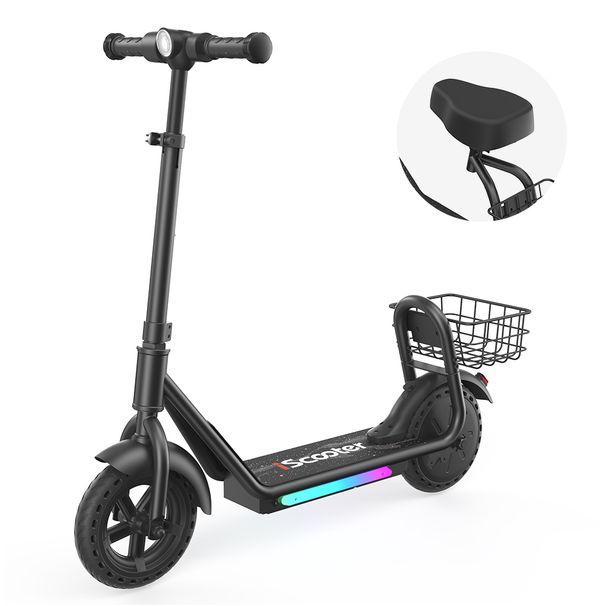 iScooter IK7 2-in-1 Kids E-Scooter With Removable Seat & Basket_desvips.com