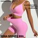 Cross-Border Sexy Bra Strap Yoga Outfit For Women Summer High Waist Tummy Control Sports Tight Shorts Fitness Set_desvips.com