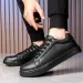 Mens Comfortable Skateboard Mens Solid White And Black Casual Sports Lightweight Walking Shoes Tenis Masculino 241105_desvips.com