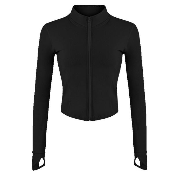 Women's Tracksuit Slim Fit Long Sleeved Fiess Coat Yoga Crop Tops With Thumb Holes Gym Jacket Workout Sweatshirts_desvips.com