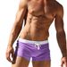 Men's Low-Rise Swim Trunks With Zipper & Drawstring - Secure Back Pocket Anti-Slip Design (Quick-Dry Black/Blue/Navy)_desvips.com