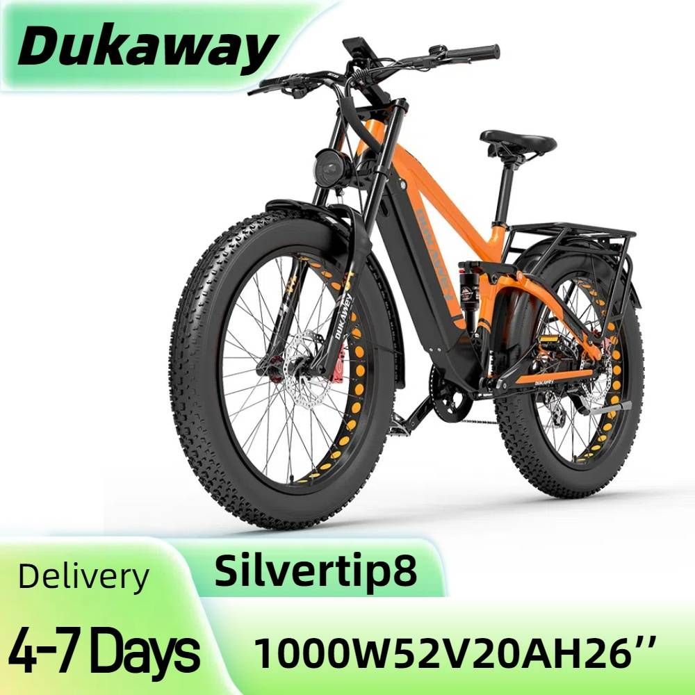 Dukawey Silvertip8 1000W 26” E-Mountain Bike 52V 20Ah Battery_desvips.com