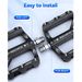 Bike Pedals- 9/16" Lightweight Mountain Bike Pedals With 3 Sealed Bearings Non-Slip Wide Platform,Easy Installation For Ebike Mountain Bike,BMX_desvips.com