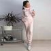 long sve short sweatshirt drawstring sweatpants women's hoodie set_desvips.com