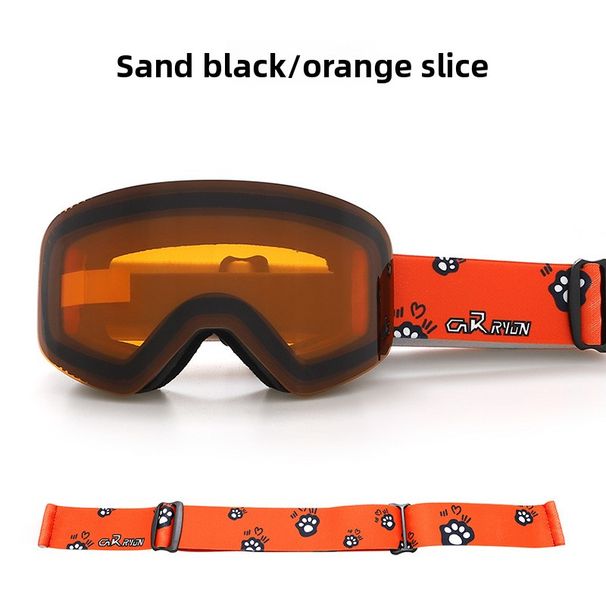 Children's Goggles Large Cylinder Double-Sided Anti-Fog 5-14 Years Old Ski Protective Glasses Outdoor Gear_desvips.com