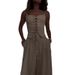 Women's Clothing pure desire sexy hollow strap top casual wide leg pants suit_desvips.com