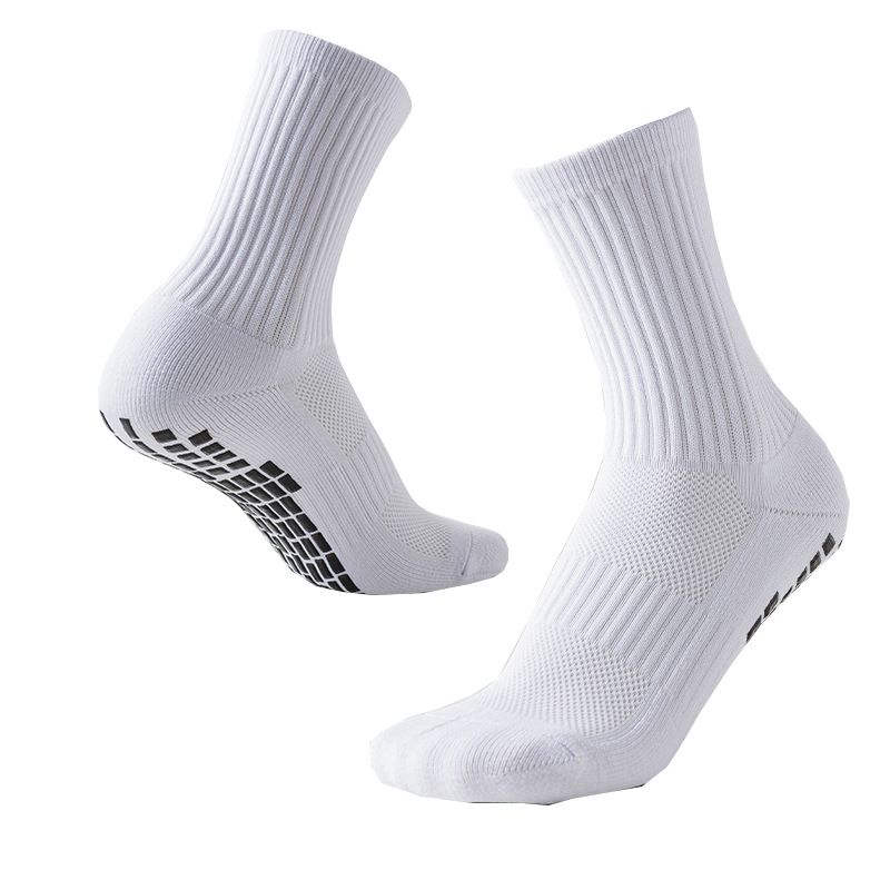 Solid Color Non Slip Football Socks Dotted Shock Absorbing Wear Resistant Towel Bottom Sports Basketball Socks Men's Breathable_desvips.com
