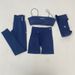 DFTNE Women's Yoga Set Fitness Shorts And Sports Tank Bra Shawl Long Sleeve Hip Lifting Pants Sports Outfit_desvips.com