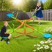 XSS004 Outdoor Playground Four-seat Seesaw For Children, A 360-degree Rotatable Sturdy Plastic Seat Seesaw Suitable For Kids Aged 3 And Above_desvips.com