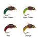 1/3Pcs/Box #10 Fishing Accessories Brass Bead Head Sinking Nymph Scud Fly Worm Trout Fishing Flies Artificial Insect Bait Lure_desvips.com
