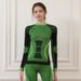 Autumn Winter Cycling Suit For Women Slimming Outer Breathable Yoga Color Block High Elastic Shaping Clothing Sports_desvips.com