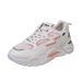 New Model 2025 Fashion Sneakers Women's Artificial PU + Mesh Splicing Low Help Lace-Up Breathable Thick Sole Running Shoes 35-40_desvips.com
