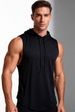 Cross-border Hooded Basketball Vest For Men, Summer High-elasticity Breathable Fitness Top, Training Sports Quick-drying_desvips.com