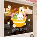 Easter Stickers Cartoon Easter Eggs Bunny Mall UV Window Decoration Electrostatic Glass Door Decals_desvips.com