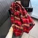 2025 Retro British Plaid Christmas New Year Red For Women Autumn Winter Warm Neck Scarf Trendy_desvips.com