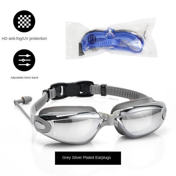 NOKO-2-pack Adult Silicone Racing Swimming Goggles, HD Electroplated Swimming Goggles, Professional Anti-fog And Waterproof Swimming Goggles._desvips.com