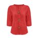 Women's Linen Blend V-Neck Blouse, 3/4 Rolled Sleeve Button Down Shirt, Casual Loose Fit Tunic Top For Daily/Office/Summer, Breathable Ligh Oberteile _desvips.com