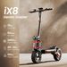 IScooter IX8 12 Inch Off-Road Electric Scooter Dual Motors 2400W 60KM/H 48V 20Ah Battery Dual Suspension E-scooter_desvips.com
