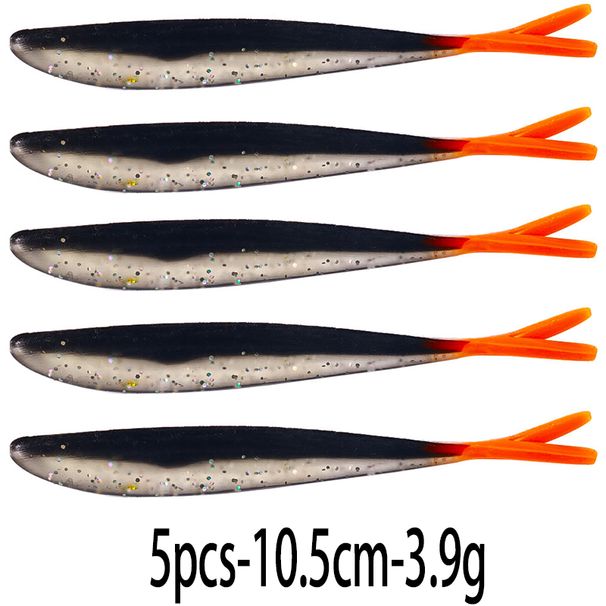 5pcs 10cm 3.9g Soft Silicone Fishing Lure Minnow Saltwater Freshwater Worms Wobblers Walleye Artificial Bait Bass Tackle Jigs_desvips.com